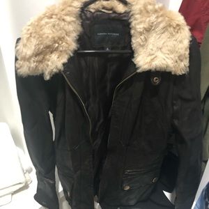 Banana Republic leather coat